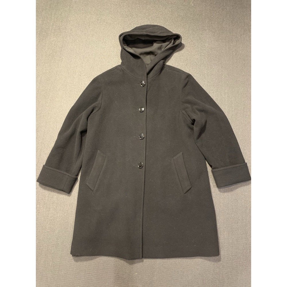 Dominic Bellissimo Black Reversible Wool‎ Cashmere Coat Women's Size 12 Jacket